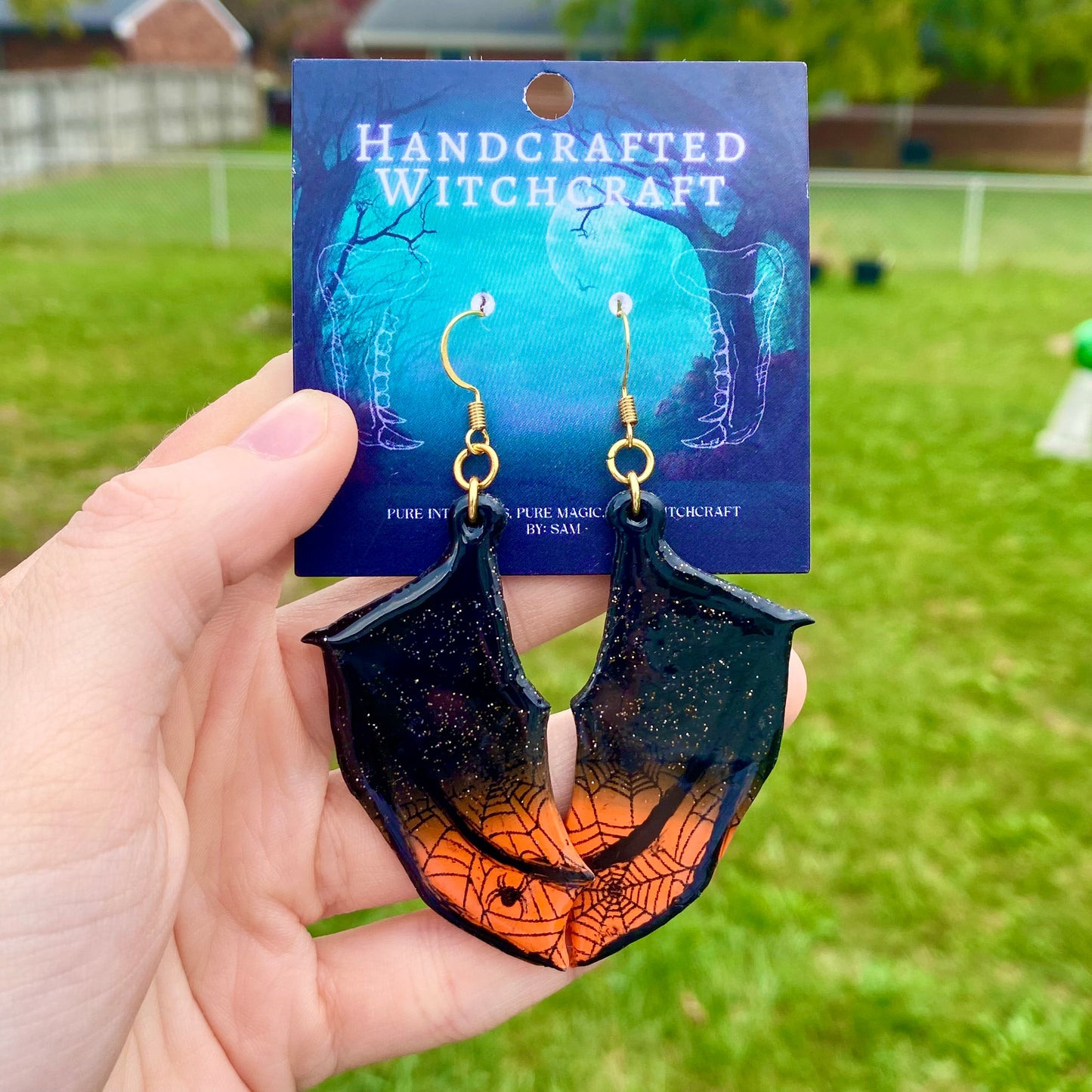 Twilight Web – Gothic Bat Wing Earrings