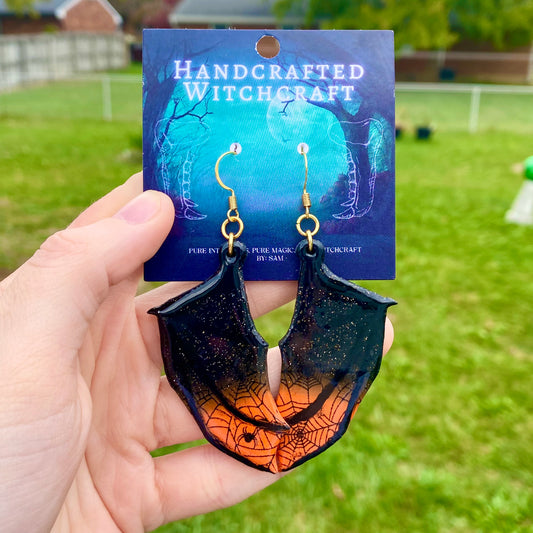 Twilight Web – Gothic Bat Wing Earrings