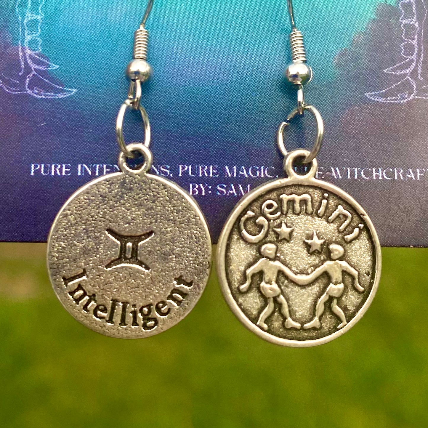 Zodiac Medallion Earrings – Astrological Signs