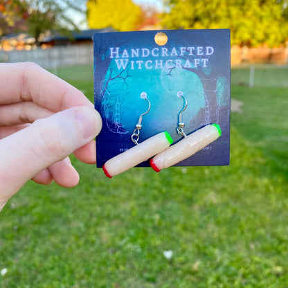 Mystic Ember – Lit Joint Earrings