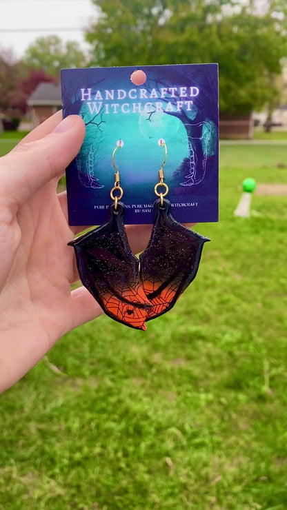 Twilight Web – Gothic Bat Wing Earrings
